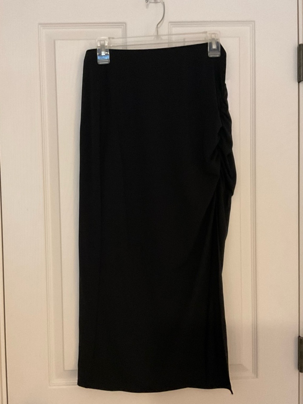 Nordstrom Black Ruched Side Pencil Skirt